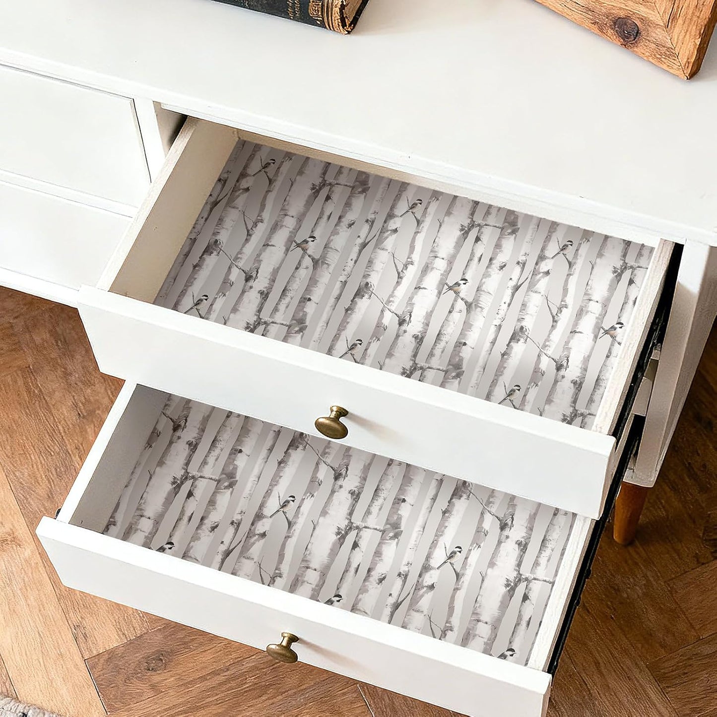 Papel tapiz abedul blanco autoadhesivo extraíble