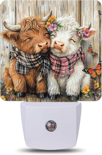 Lámpara de noche con sensor Highland Cow para regalo hogar