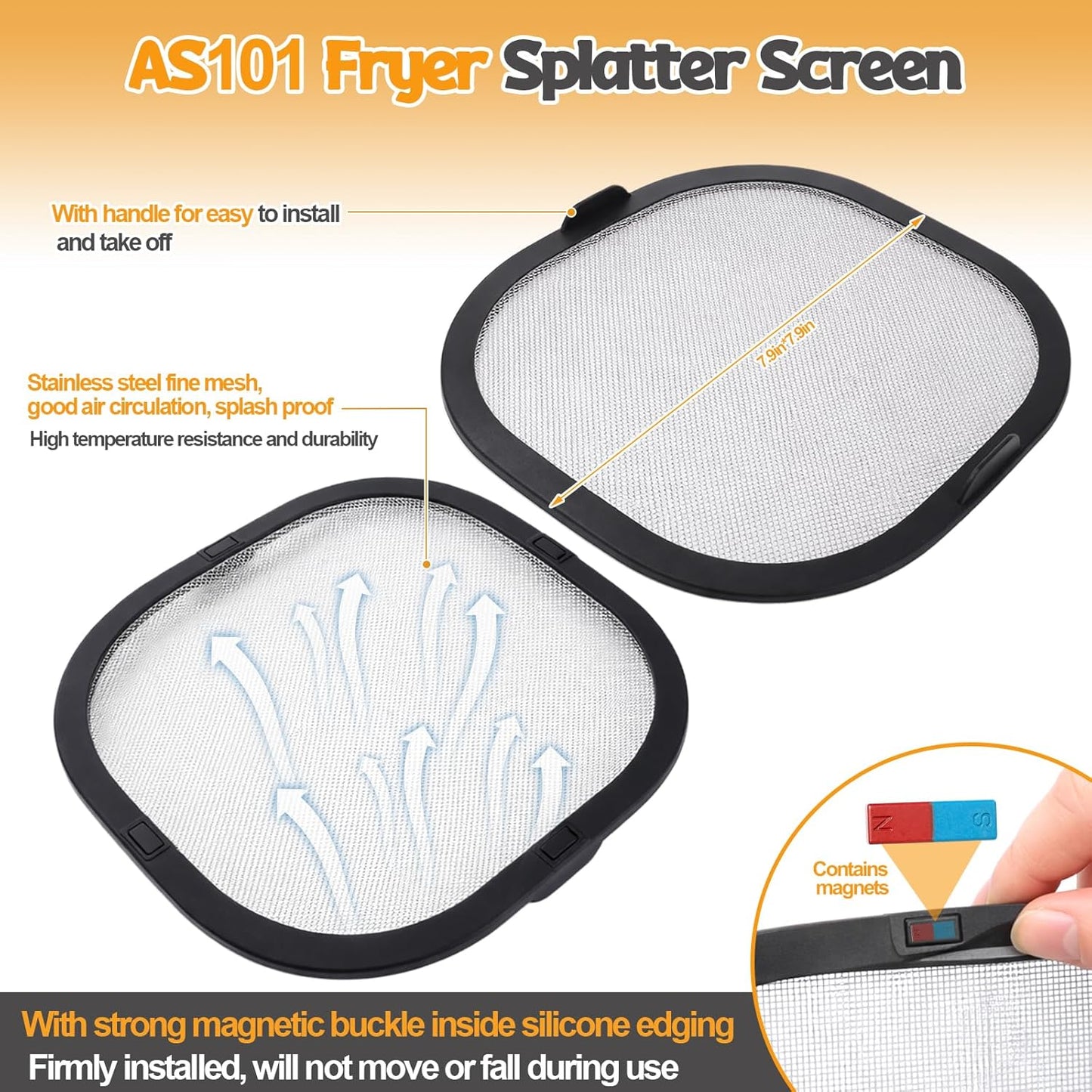 Protector de silicona contra salpicaduras para freidora de aire Ninja Crispi Pro