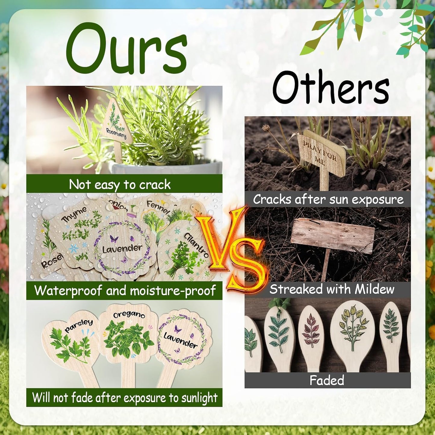 Etiquetas para plantas jardín impermeables 15 pzas