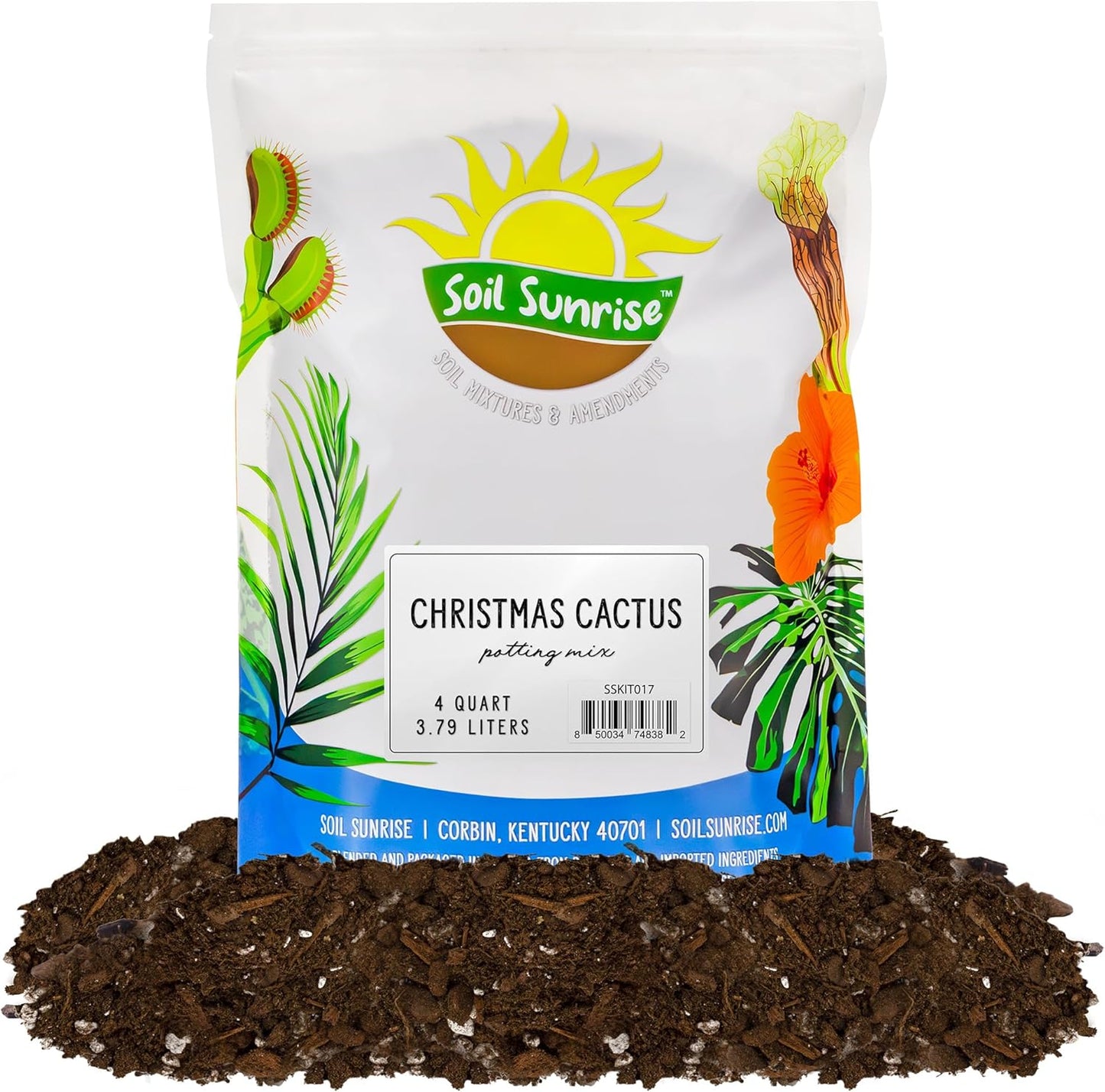 Mezcla tierra para macetas cactus 4qt Navidad Pascua Acción Gracias