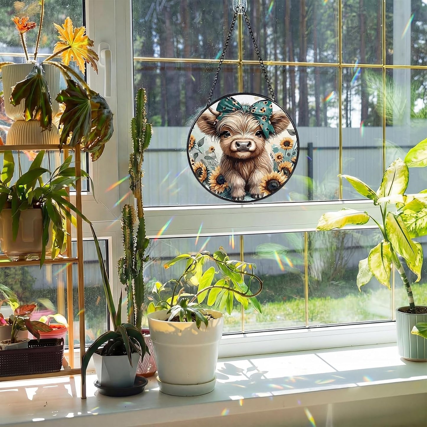 Atrapasoles cristal 6.3pulg decoración tierras altas