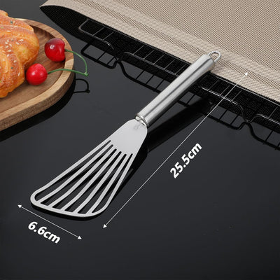 2 espátulas de pescado de acero inoxidable duraderas y ligeras para cocina