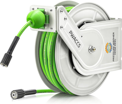 Carrete manguera retráctil 1/4pulg 60ft 3600PSI pared/piso