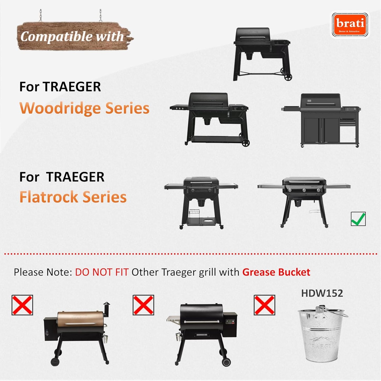 Revestimiento grasa y barril ceniza repuesto Traeger Woodridge
