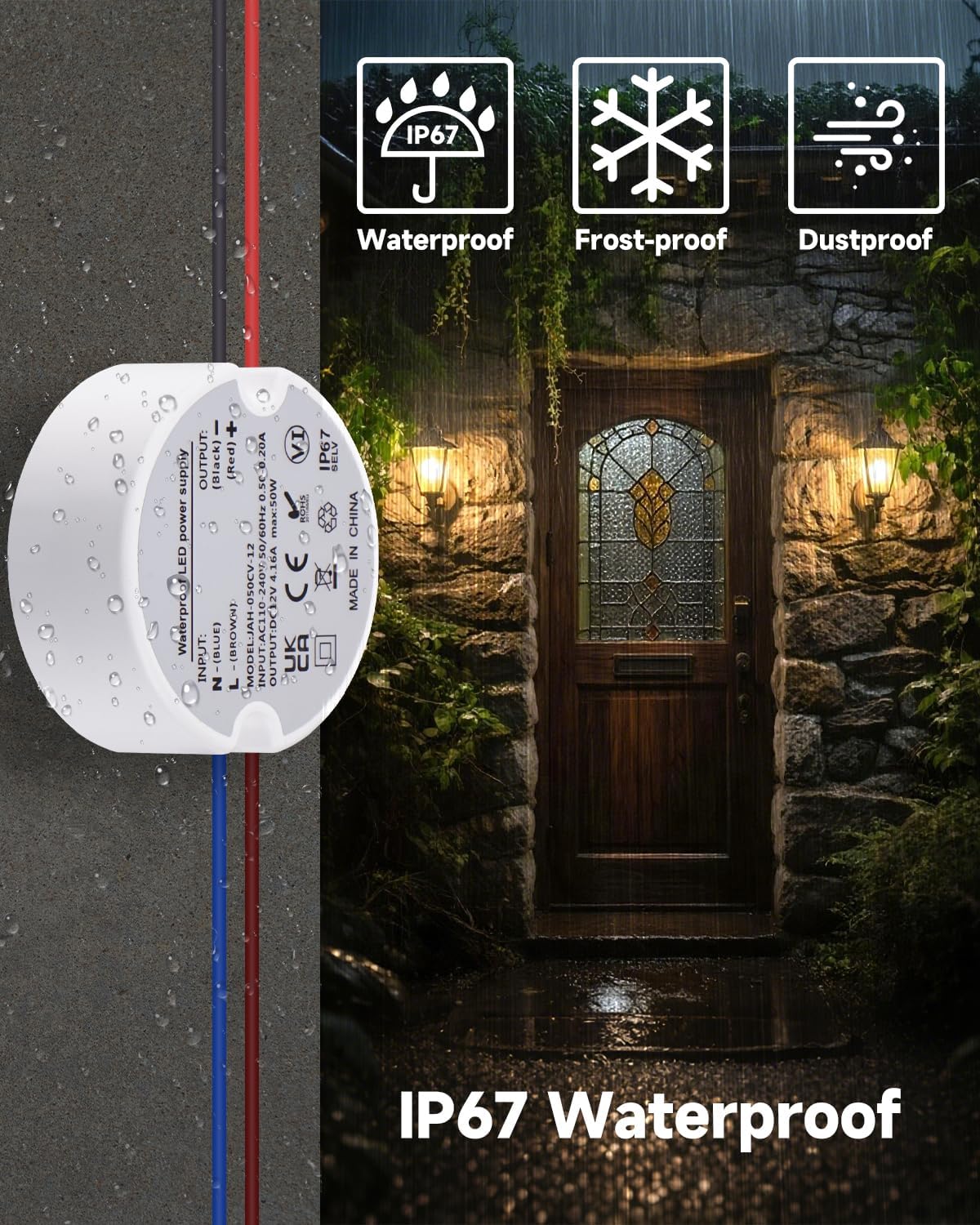 Controlador LED 12V 50W Fuente Alimentación IP67