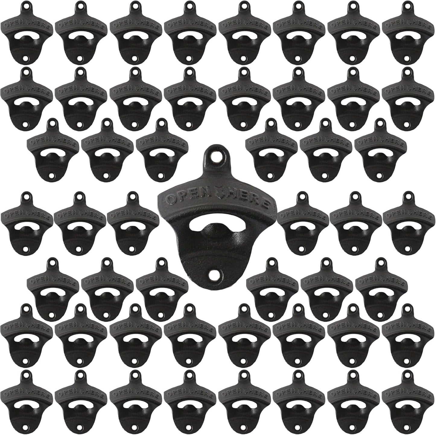 50 Uds Abrebotellas Hierro Fundido Negro Pared