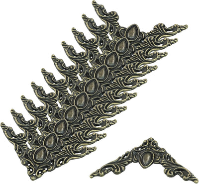 32 Protectores esquina metal vintage bronce antiguo