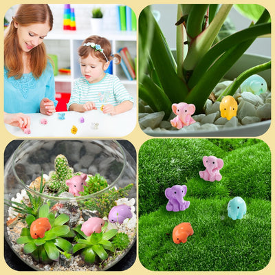 48 figuras elefante resina 8 colores decoración jardín
