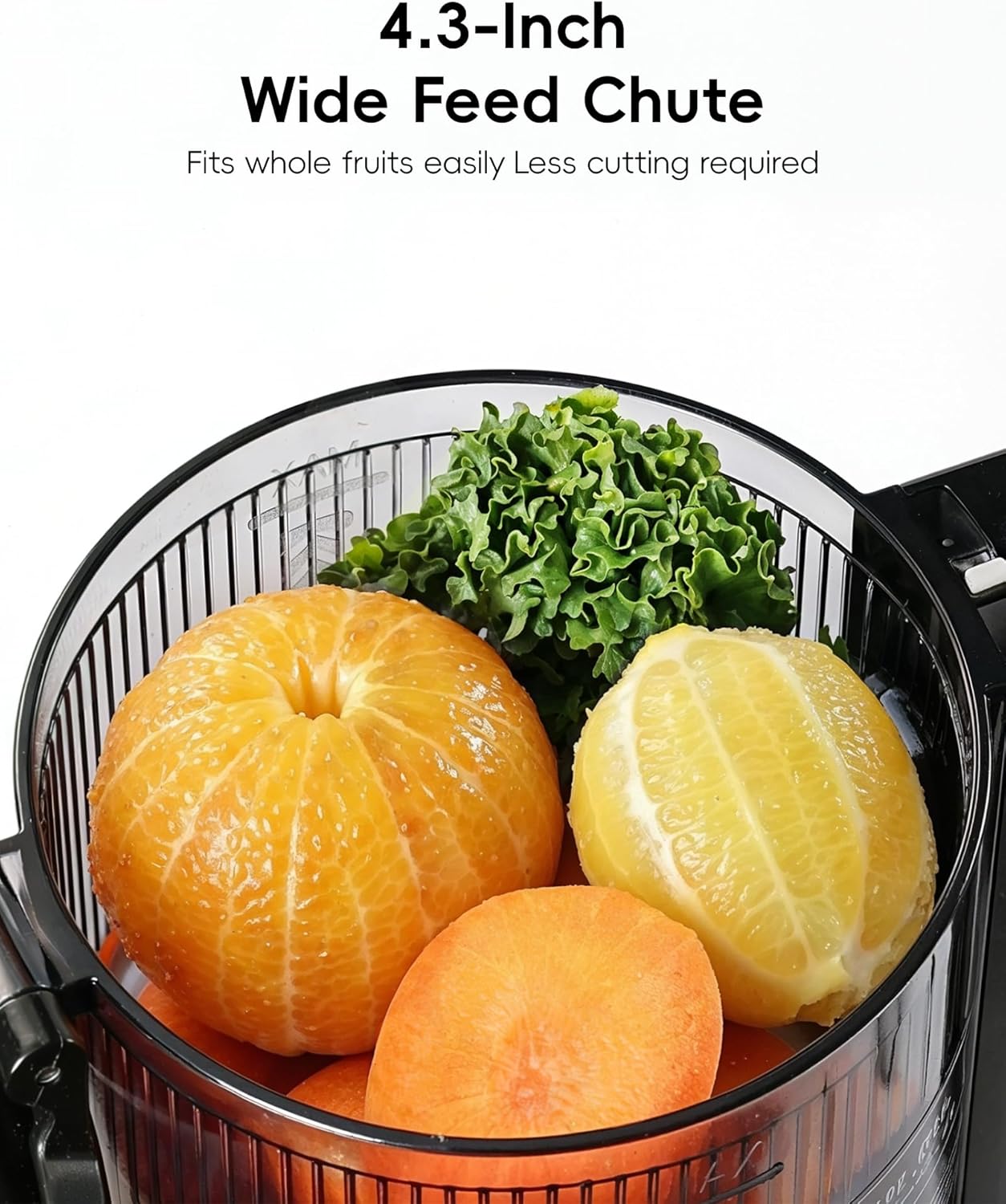 Exprimidor frutas y verduras autoalimentado negro