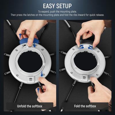 Kit Softbox Octagonal 17.7pulg Difusores Luz Estudio Video