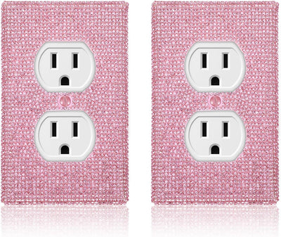 2 Pzas Cubierta Tomas Luz Estilo Preppy Rosa