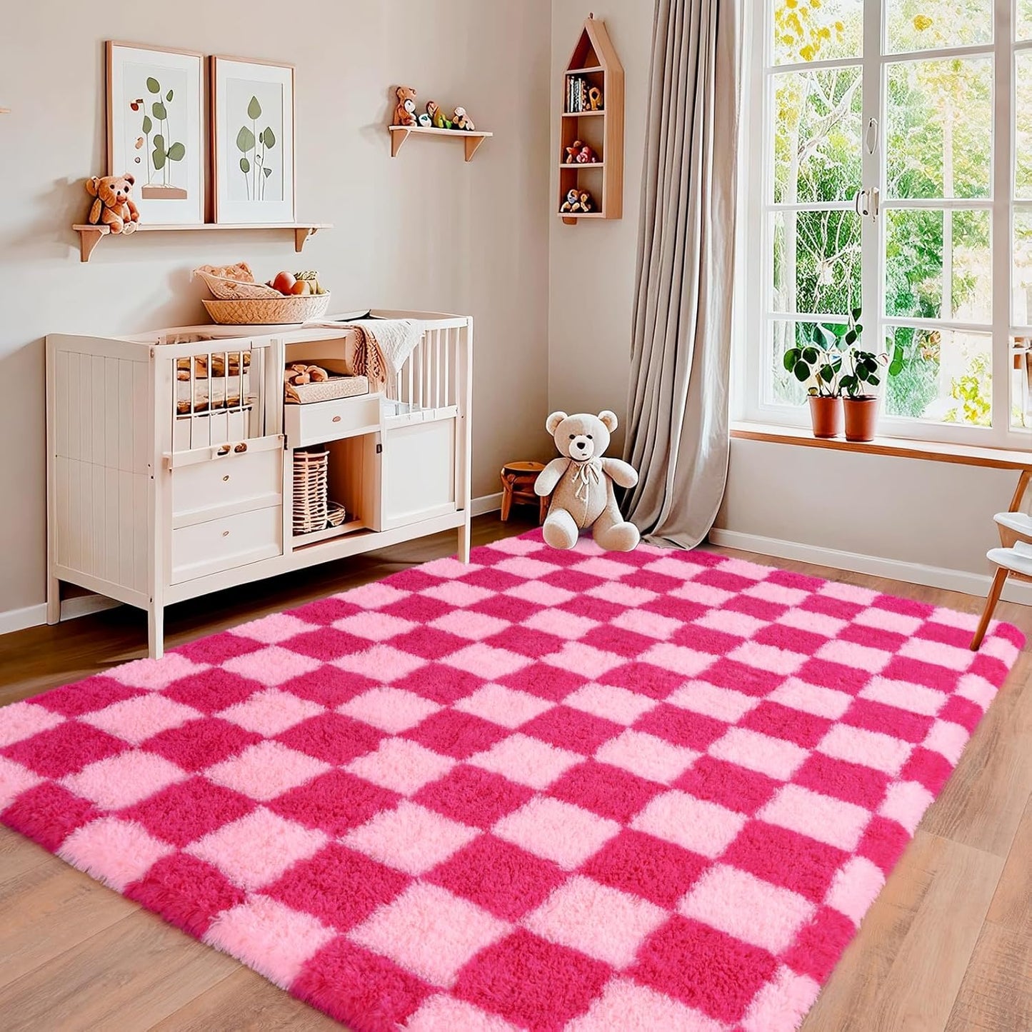 Alfombra mullida moderna 4x6ft antideslizante sala dormitorio