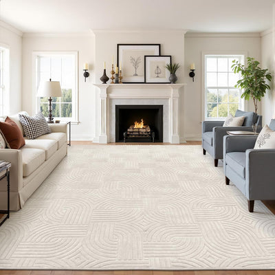 Alfombras lavables sala 8x10ft modernas suaves antideslizante