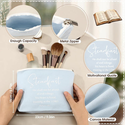 36 Pzas Regalos Religiosos Vidrio 16oz Bolsas Maquillaje Versículos