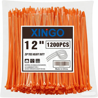 Bridas naranjas 12pulg 1200uds resistencia tracción ultra fuerte