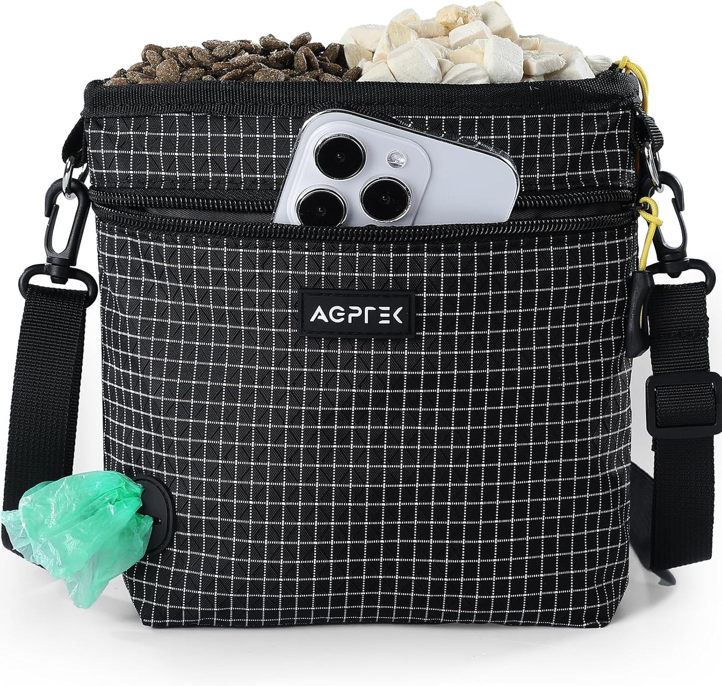 Bolsa magnética para pasear perros con dispensador