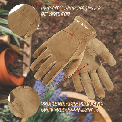 Guantes jardinería niños cuero para niñas y niños 2-11 años