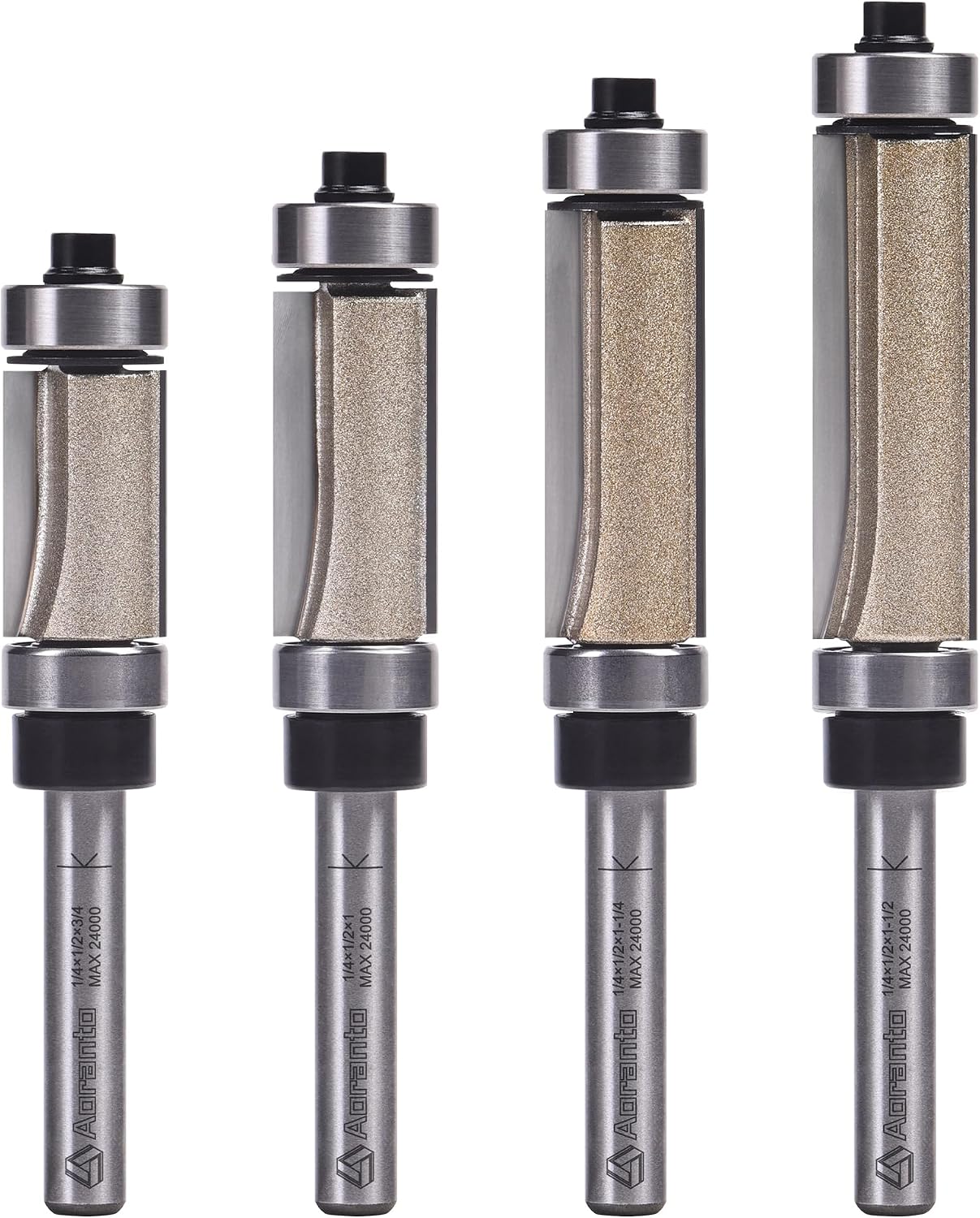 4 Brocas Enrutador 1/4pulg 3/4pulg 1pulg 1-1/4pulg 1-1/2pulg