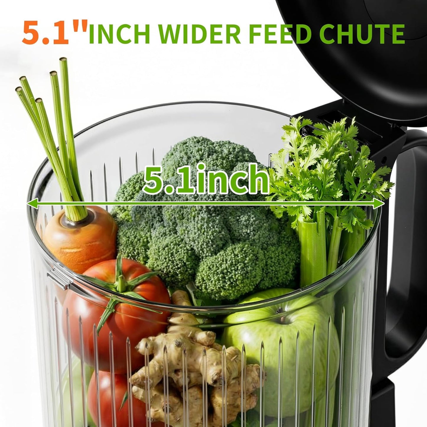 Extractor Jugos Eléctrico 1.2L Canal 5.1pulg Frutas Verduras