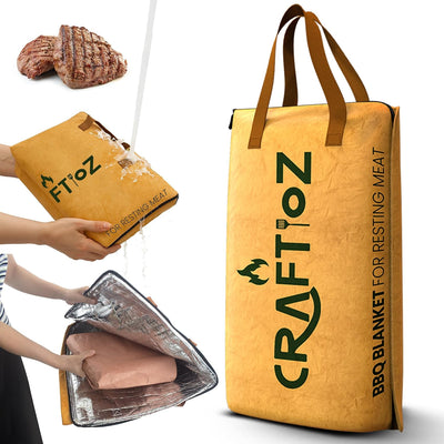 Manta barbacoa 22pulg con papel carnicero y cepillo silicona