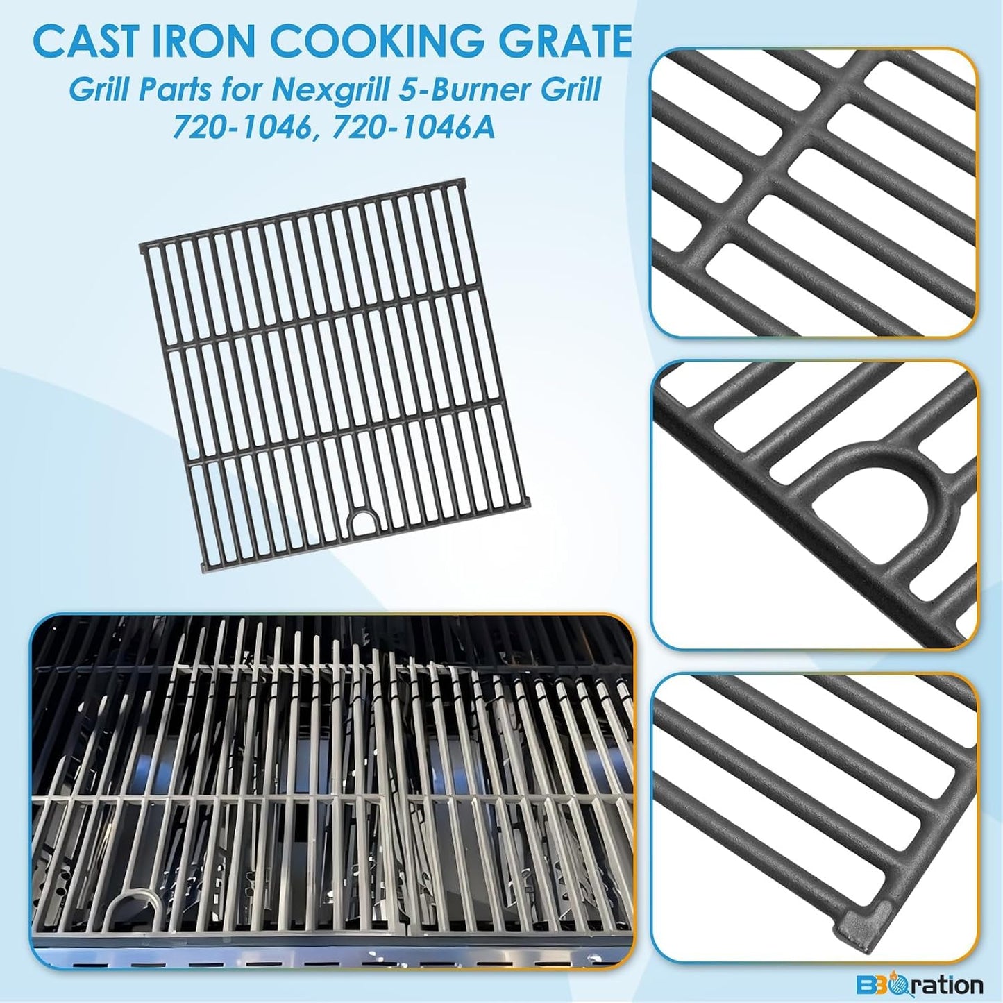 Repuesto rejilla y escudo térmico Nexgrill 720-1046