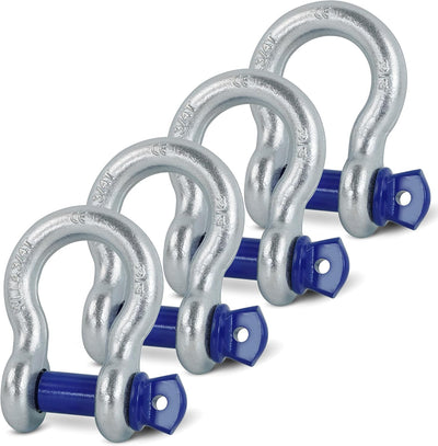 4 Grilletes Anillo D 3/4pulg 7/8pulg 57000lb Correa Remolque