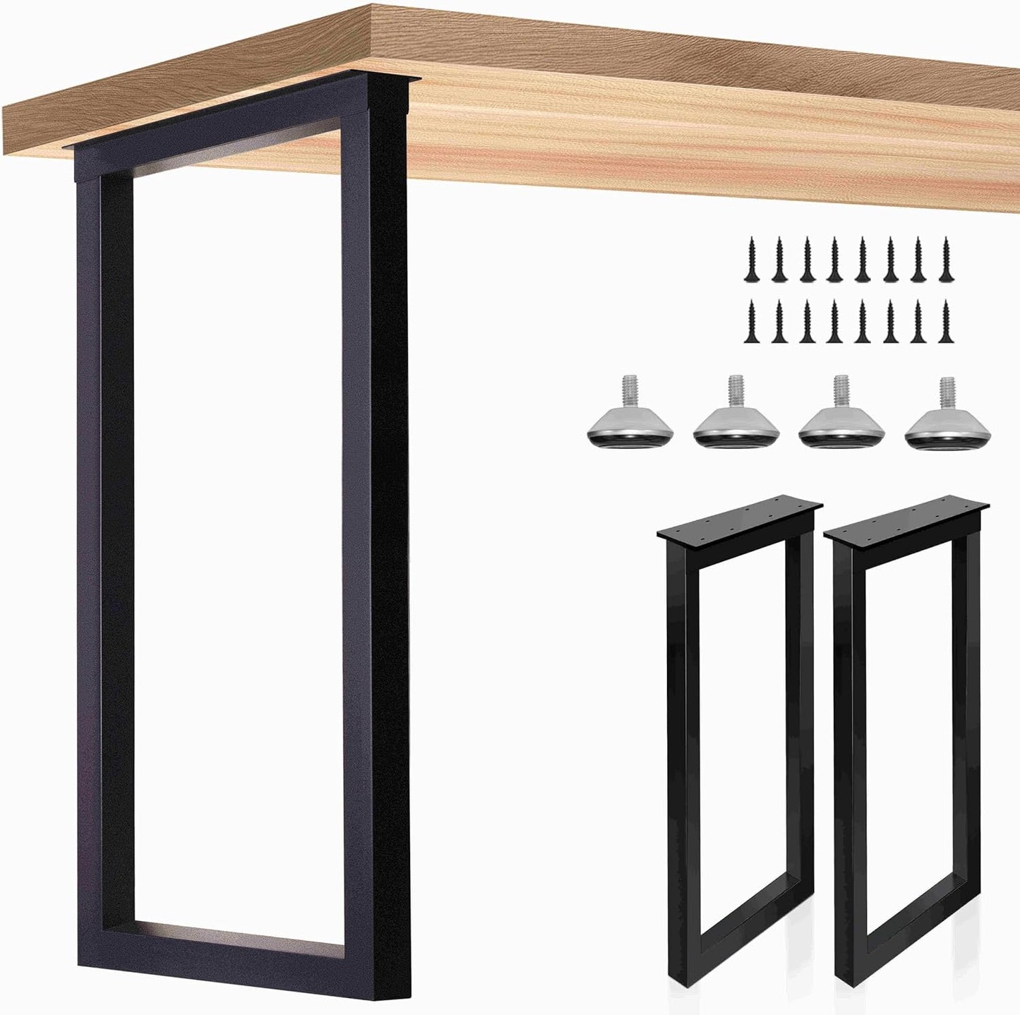 Patas mesa bar 40pulg acero industrial negro ajustables