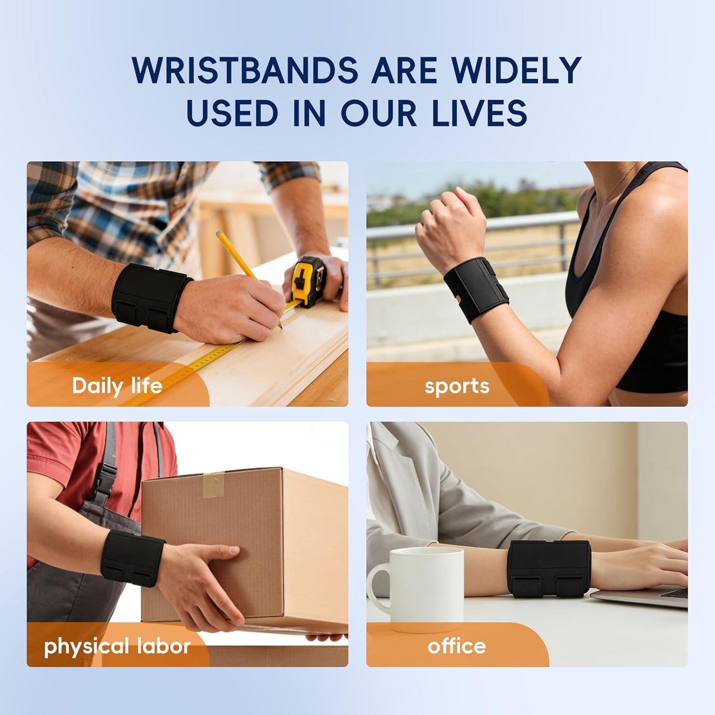 Muñequera ajustable con apoyo tendinitis