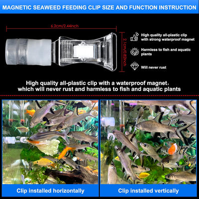 Clip magnético nori para alimentar peces acuario