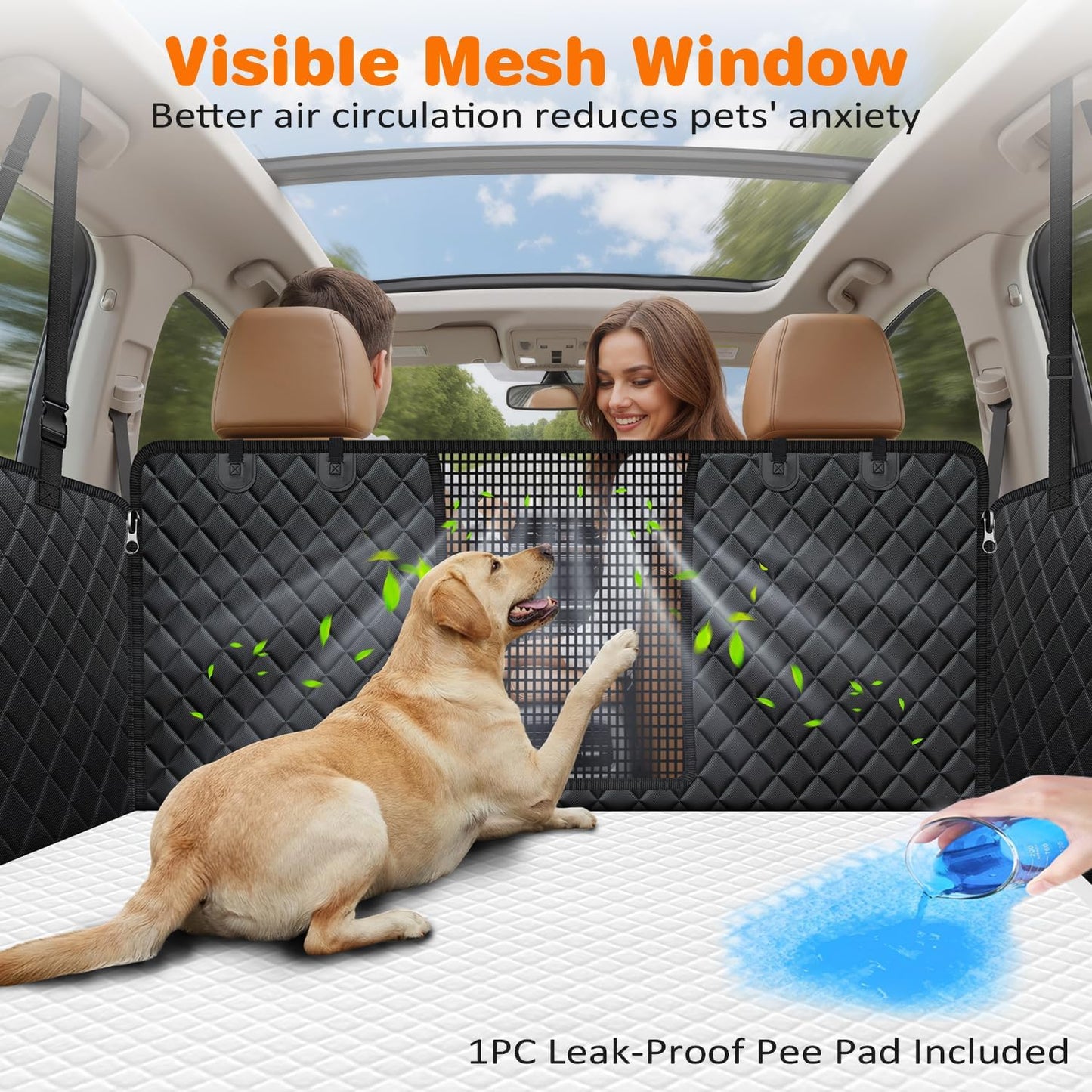 Funda asiento auto 4en1 hamaca perro impermeable