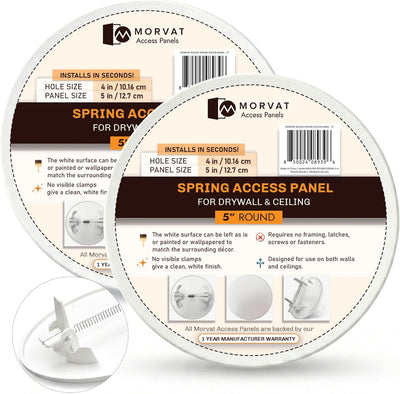 Panel acceso resorte 5x5 pulg plástico ABS techo yeso