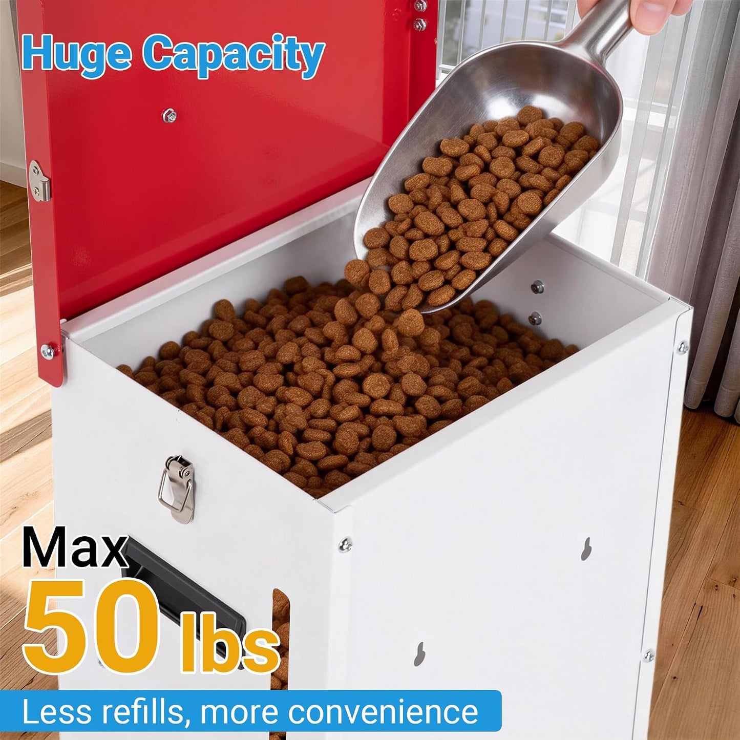 Comedero perros metal dispensador gravedad 16.1pulg
