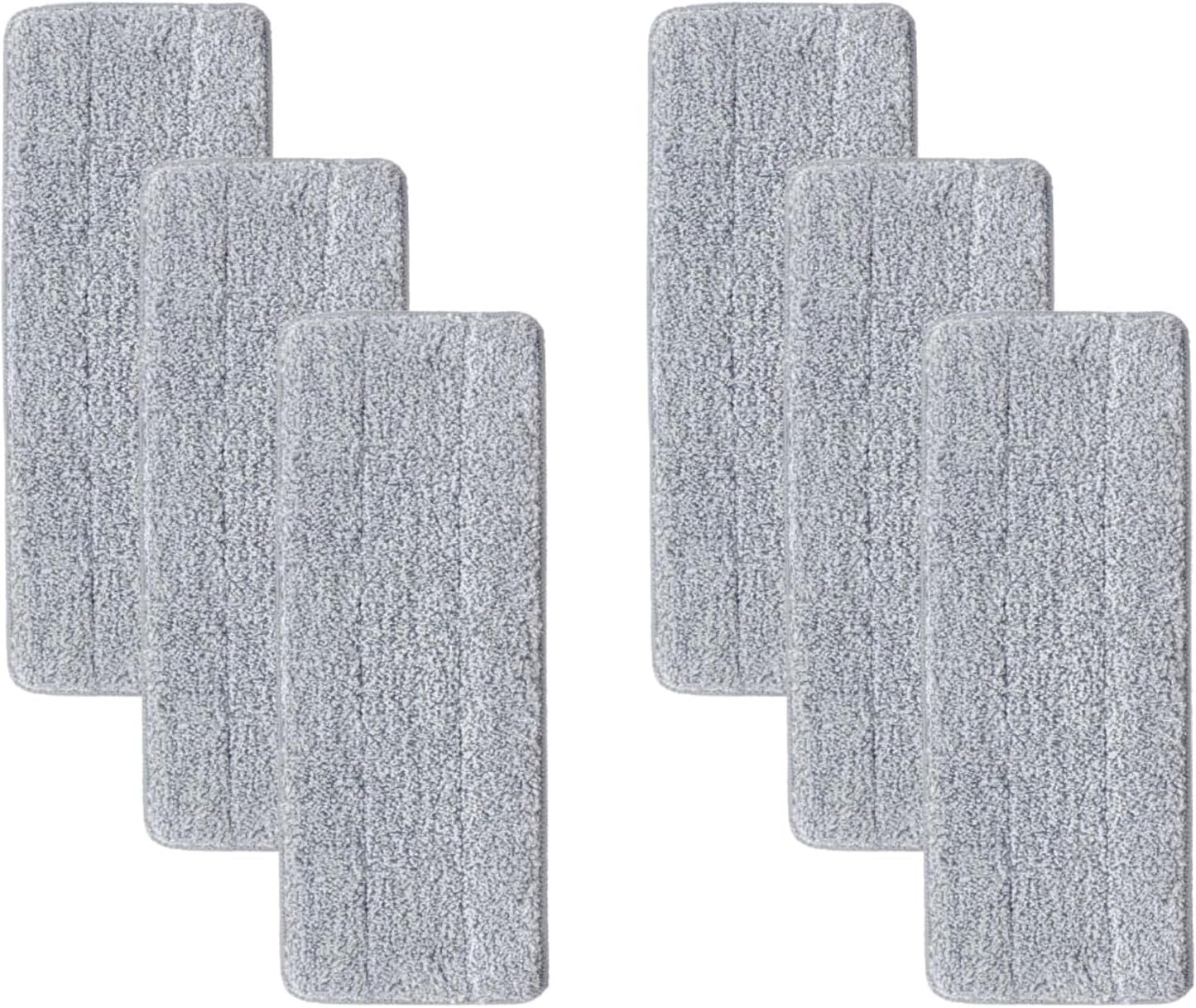 6 Almohadillas Microfibra Repuesto Trapeador TrueClean 13x5pulg