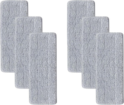 6 Almohadillas Microfibra Repuesto Trapeador TrueClean 13x5pulg