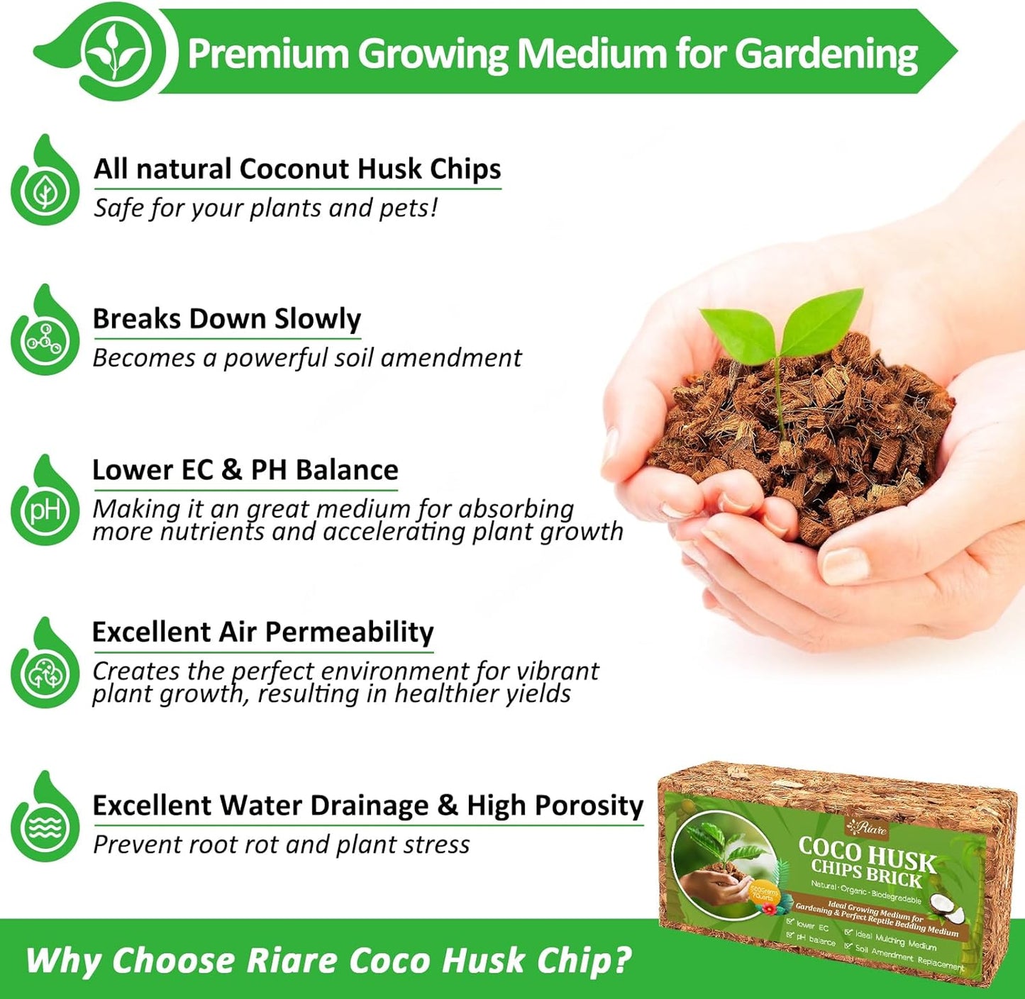 Pack 4 Sustrato Coco 4.4lb Orgánico Baja EC pH Equilibrado