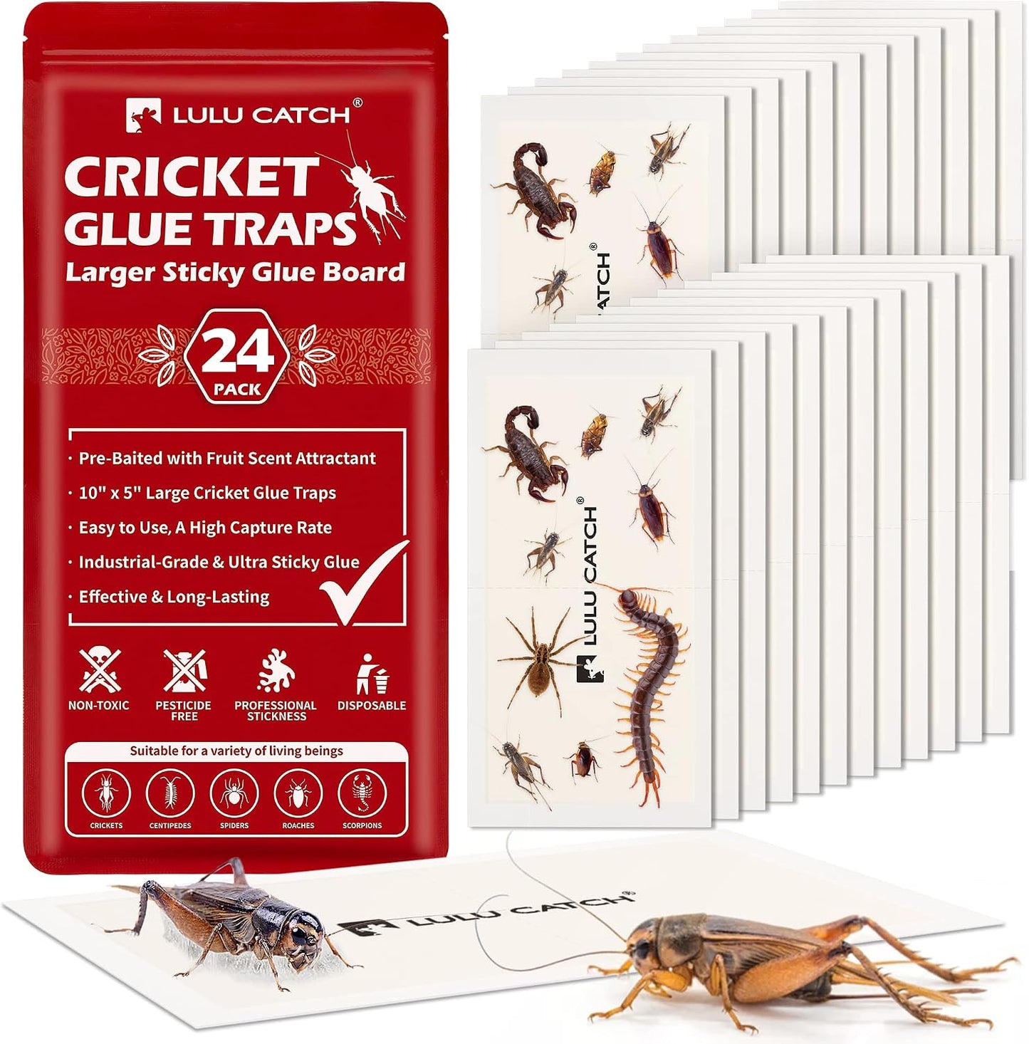 Trampas pegamento para grillos insectos 24uds no tóxicas