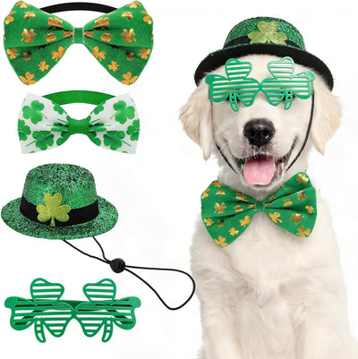 4 Disfraces San Patricio para Perro y Gato Ropa Verde Trébol