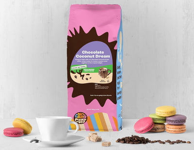 Café molido descafeinado sabor chocolate coco 10oz paq 2