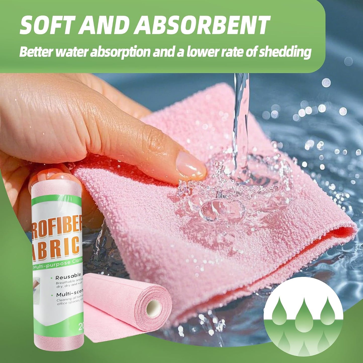 Paño microfibra reutilizable lavable para cocina baño autos