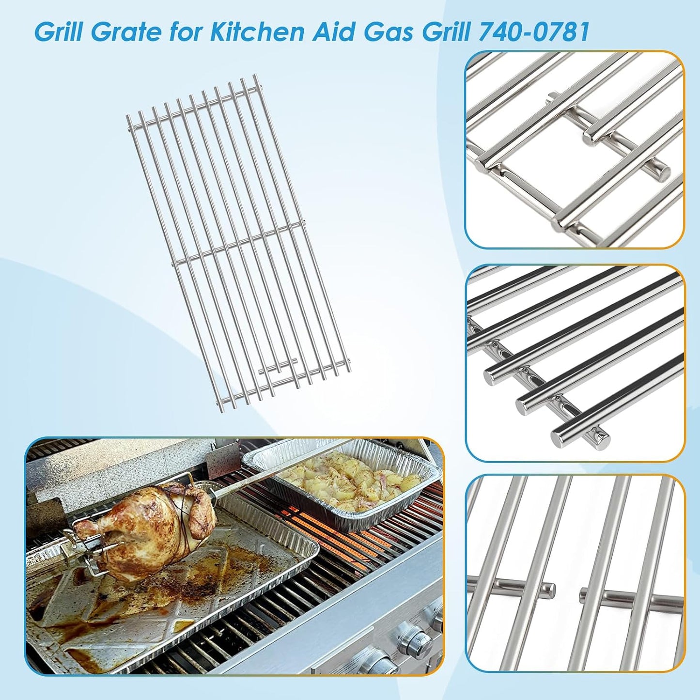Rejilla acero inox KitchenAid 740-0781