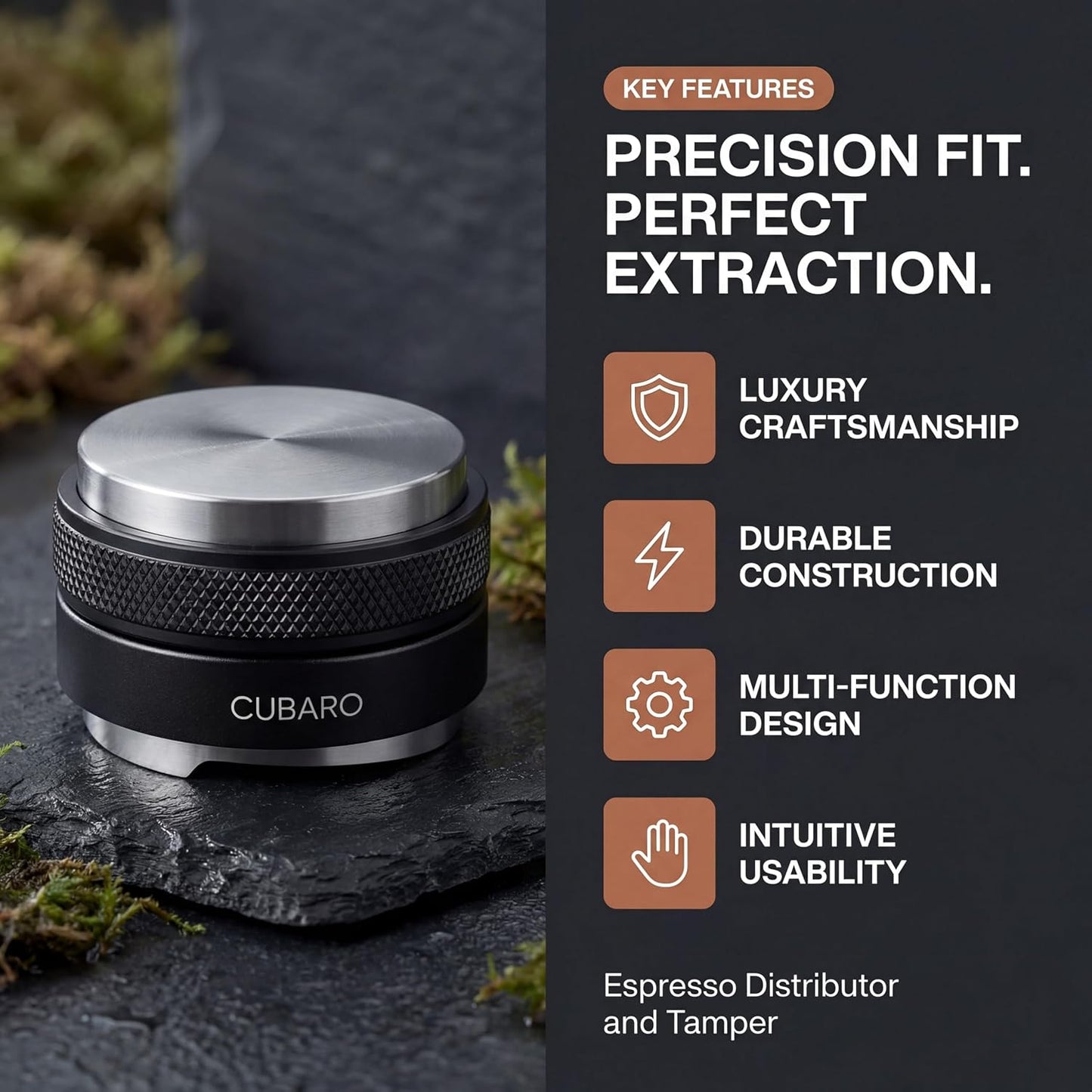 Distribuidor espresso doble cabezal 2.283pulg ajustable