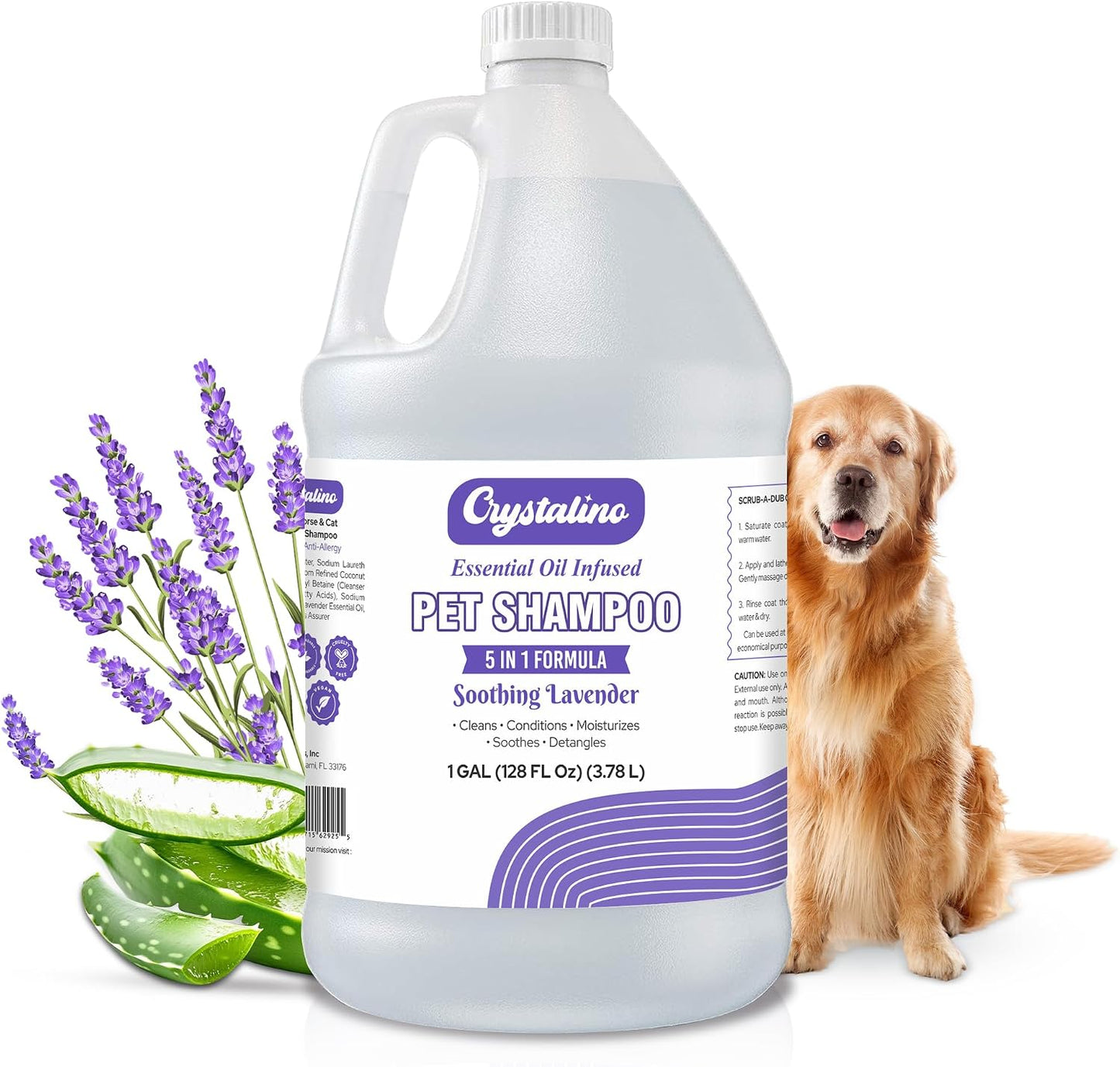 Champú acondicionador perros lavanda 1gal piel sensible