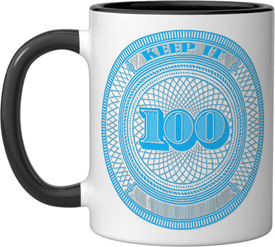 Taza Cerámica con Diseño Azul y Blanco