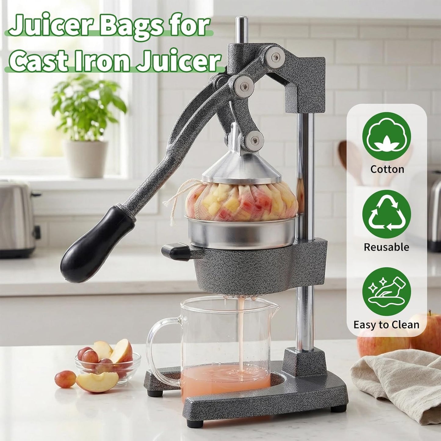 6 Pzas Bolsas Jugo Malla Fina Reutilizables
