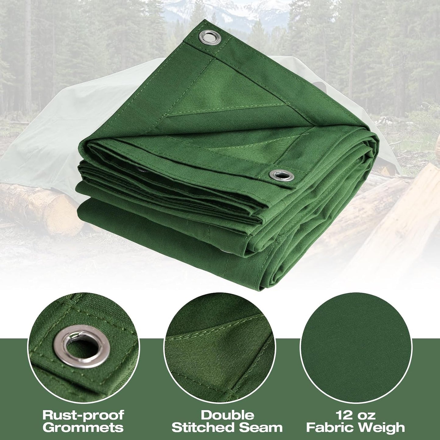 Lona exterior 6x8ft impermeable UV resistente