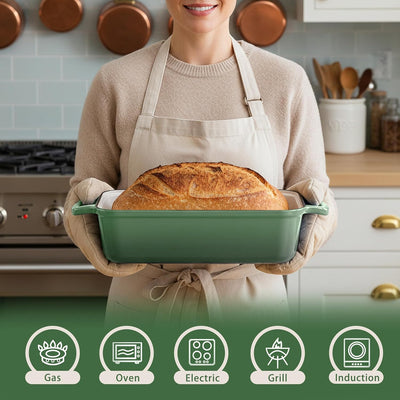 Sartén Hierro Fundido 11x5pulg Tapa para Pan Casero
