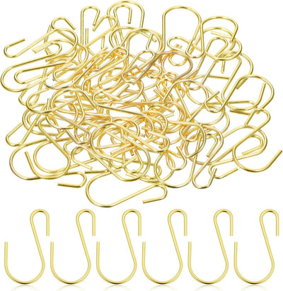 60 Ganchos Metal 1pulg Forma S para Colgar Joyas y Utensilios