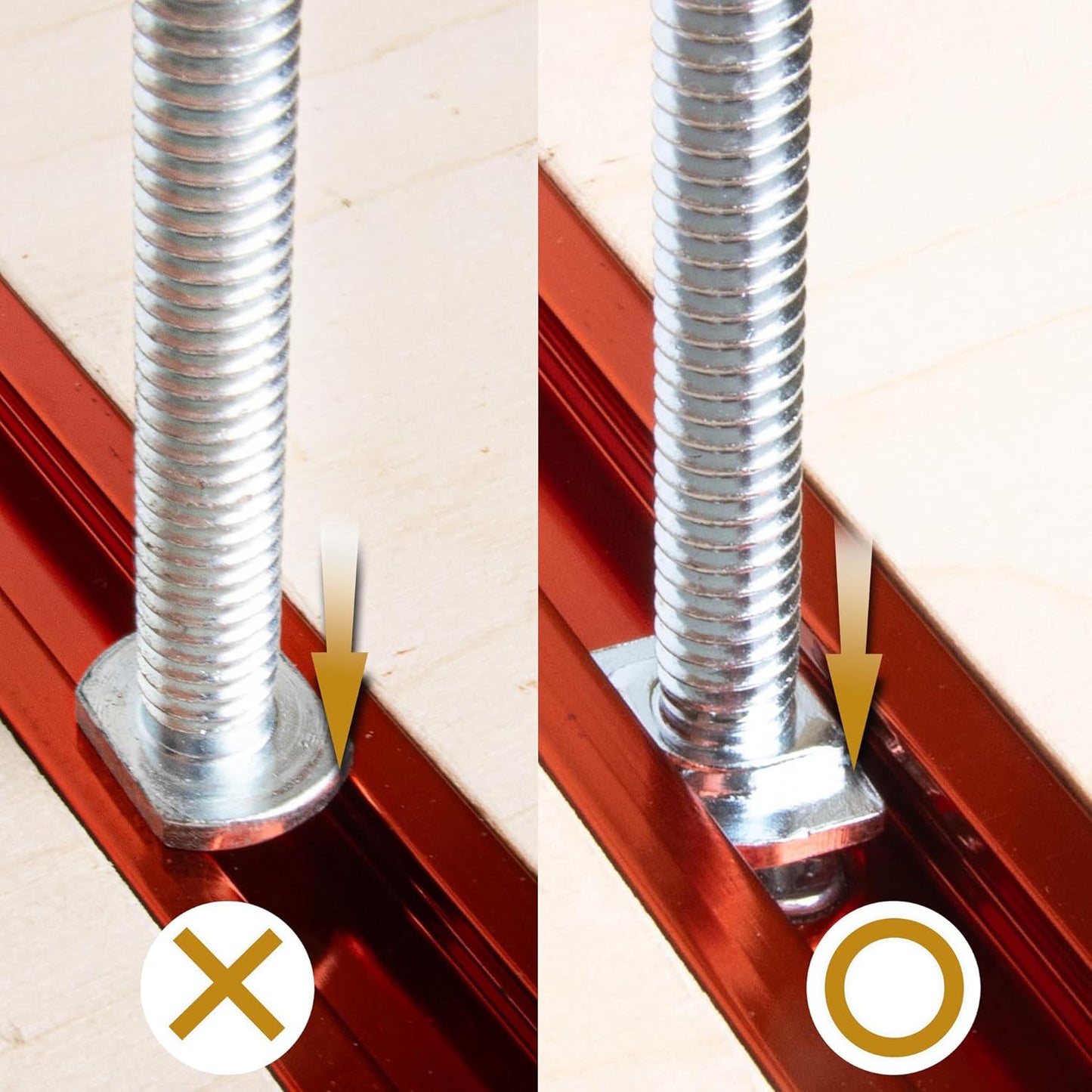 Tornillos T-Slot para Madera HWR008 3/4" 20 Pzas