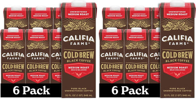 Café frío negro tostado medio 32oz paquete 12 100% arábica